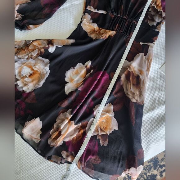 Calvin Klein fit and flare midi dress sheer sleeves lined new with tags size 2 - Picture 11 of 13